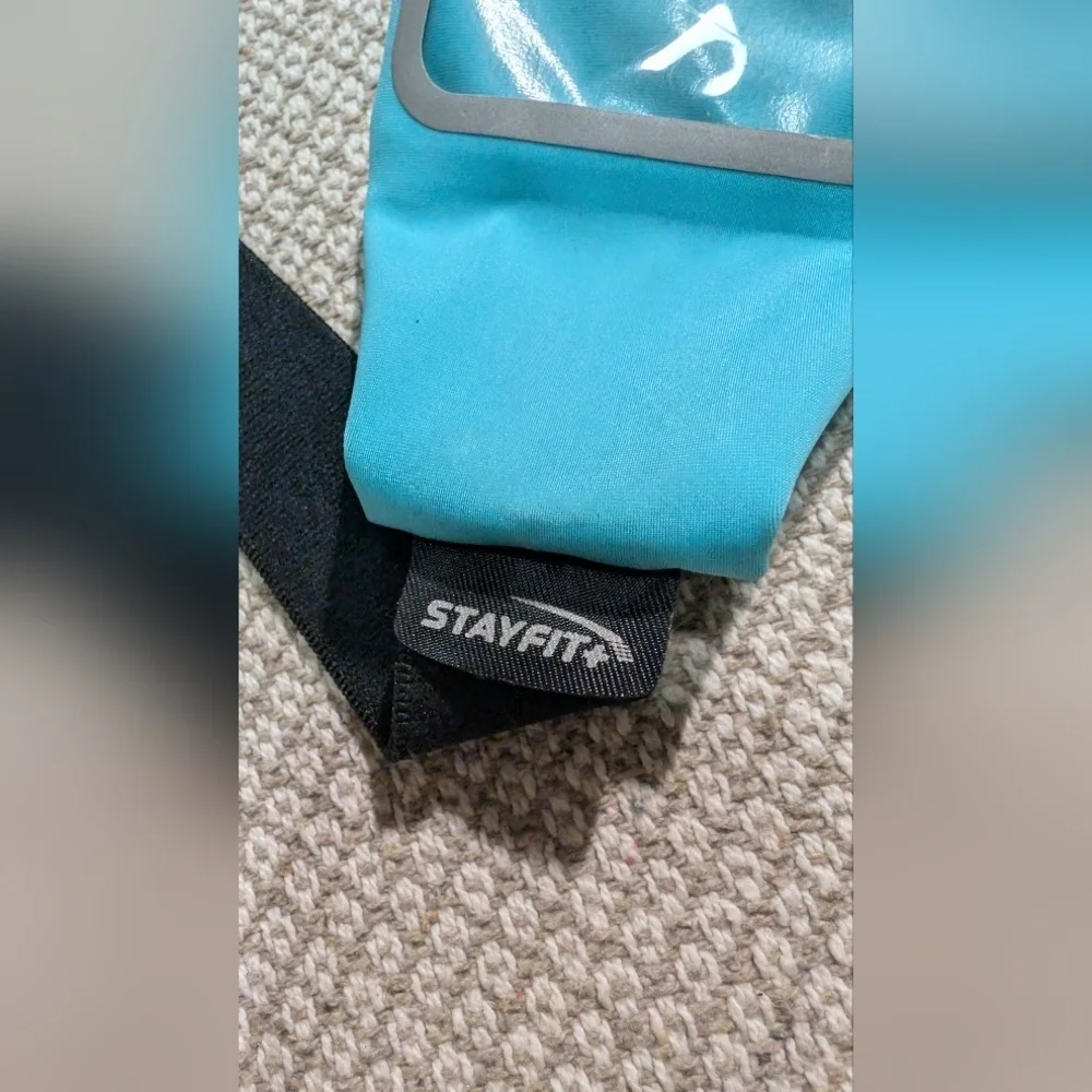 Stylish Teal Phone Case with Black Strap